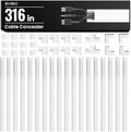 EVEO Cord Hider - 300” Cord Cover Wall Cable Hider, Cable Concealer, Wire Hiders for TV on Wall. Cable Management, Cord Hider Cable Raceway Wire Covers for Cords -18X (L17 W0.95 H0.5) - Medium - White by EVEO