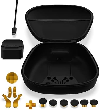 Complete Component Pack Replacement Parts Repair Accessories Kit with Storage Case, Charging Dock and Cable, 6 Thumbsticks, 4 Paddles, 2 D-Pads for Elite Series 2 and Core Controller - Image 2