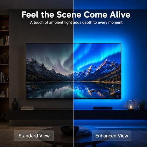 MORIACC LED Lights for TV, 23ft RGB TV LED Backlight for 70-100 Inch TVs, Strip Lights Behind TV with Music Sync, APP & Remote Control, USB Powered TV Lights for Bedroom Gaming Home Theater - Image 7