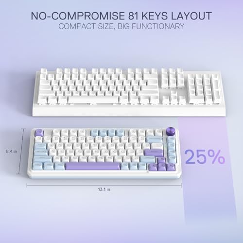 Redragon K673 PRO Wireless 81-Key RGB Gasket Gaming Keyboard, Scroll Knob - Image 3