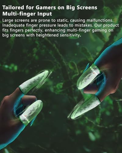 ACEDAYS Gaming Finger Sleeves,100% Visible Silver Fibers,Just Right Pressure/Breathable/Sweatproof, Upgrade Gaming Gloves for PUBG Mobile/Knives Out/Call of Duty Mobile（10pcs） L - Image 6