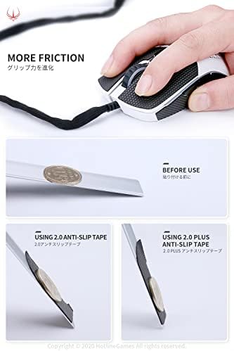 HOTLINEGAMES [ Grip Upgrade 2.0 Plus Mouse Anti Slip Grip Tape Compatible with Logitech G Pro X Superlight 2C Gaming Mouse Skins, Sweat Resistant, Cut to Fit,Easy Apply, Performance Upgrade - Image 3