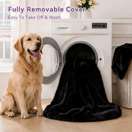 Human Dog Bed, Oversized Plush Lounger Bed with Plump Pillow and Blanket - Image 6