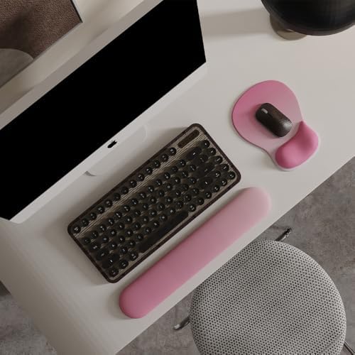 ErgoComfort Gel Wrist Rest Mouse Pad-Ergonomic Office Mousepad with Wrist Support-Non-Slip, Design Desk Accessories Mat for Home&Game Decor (06Rose Quartz) - Image 2
