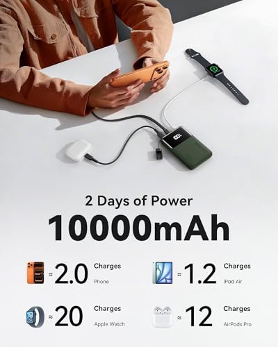 INIU Power Bank, Compact 10000mAh 45W PD Fast Charging Portable Charger - Image 5