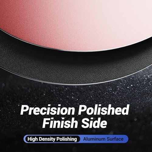 HONKID Metal Aluminum Mouse Pad, Thin Hard Mousepad 7.87 * 7.87 Round Pink - Image 5