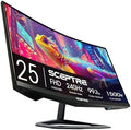 Sceptre Curved 24.5-inch Prime Gaming Monitor up to 240Hz 1080p R1500 1ms DisplayPort x2 HDMI x2 Blue Light Shift Build-in Speakers, Machine Black 2025 (C255B-FWT240 Series) by SceptreInc