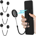 Magnetic Silicone Remote Control Holder with Security Cable 3 Pack Black by Vaszu