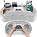 LVVIL Couch Cup Holder Pillow Tray with 6 Slots, Gaming Pillow Couch Cupholder Tray with Armrest Cushion, Couch Caddy & Buddy with Drink, Controller, Remote, Phone Holder, Gaming Snack Holder by EnhanceYourGameRealm