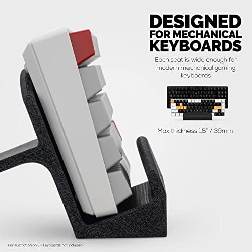 BRAINWAVZ Dual Desktop Keyboard Stand & Holder, Organize Your Desk, Reduce Clutter, Suitable for All Size Keyboards (DK01) - Image 6