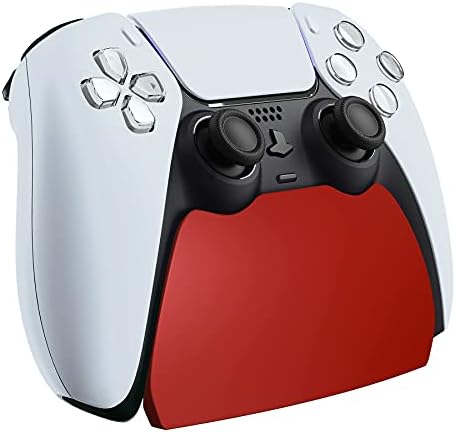 PlayVital Red Controller Display Stand for ps5, Gamepad Accessories Desk Holder for ps5 Controller with Rubber Pads - Image 6