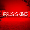 Mutank Jesus is King Neon Sign, Christian Neon Light USB Powered Dimmable LED, for Easter Church Religious Bible Verse Church God Christian Faith Based Sign Inspirational Christian Gifts(15.7*3.1 In) by Unknown