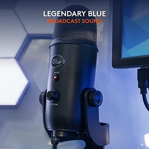 Logitech Creators Blue Yeti USB Microphone for PC, Mac, Gaming, Recording, Streaming, Podcasting, Studio and Computer Condenser Mic with Blue VO!CE effects, 4 Pickup Patterns, Plug and Play - Blackout - Image 3