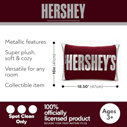 Franco Hershey's Chocolate Bar Plush Squishy Dec Pillow, 18" Wide, Bedroom, Office Decor & Gifts (Officially Licensed Product) - Image 2