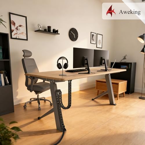 Standing Desk Cable Management Spine - Under Desk Cable Management Snake with Magnetic Mount, Flexible PA66 Nylon Vertebrae Cord Organizer Raceway, Adjustable Length for Office, Gaming, Sit-Stand Desk - Image 7