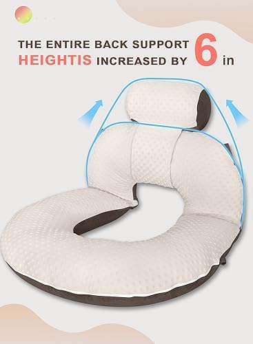 INSEN Reading Pillow, Back Pillow for Sitting in Bed and Couch, Gaming Pillow for Adults, Sit Up Support for Bed - Image 3