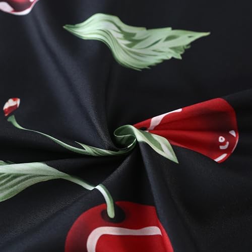 SDIII 4PCS Red Cherry Bed Sheets Set Full, Soft Microfiber Cherry Full Size Bed Sheets, Cute Fruit Patterns Sheet for Girls Boys Kids and Teens - Image 6