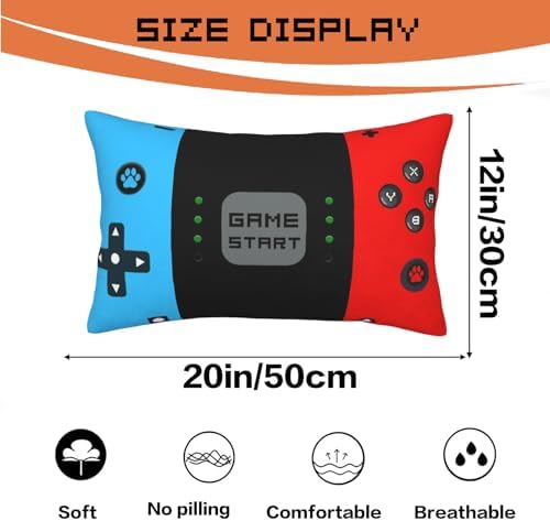 Gamer Gifts for Teen Boys, Gaming Boy Room Decor, Gaming Accessories for Teen Boy, Gamer Pillow Case Flannel Material，12 x 20 inches 1-Pack (No Inserts) - Image 5