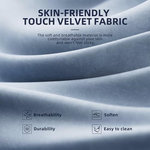 Ferghana Velvet Fabric Gaming Chair, High Back Ergonomic Gamer Chair for Adult, Comfortable Video Game Chair with Footrest and Massage Lumbar Cushion, Racing Reclining Office Computer Desk Chair Grey - Image 5