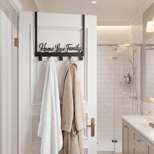 Reallnaive Home Love Family Over The Door Hooks Bathroom Decor - Image 4
