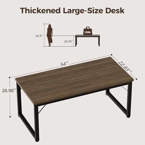 Mericonia 54 Inch Computer Desk, 1" Thick Heavy Duty Office Table - Image 2