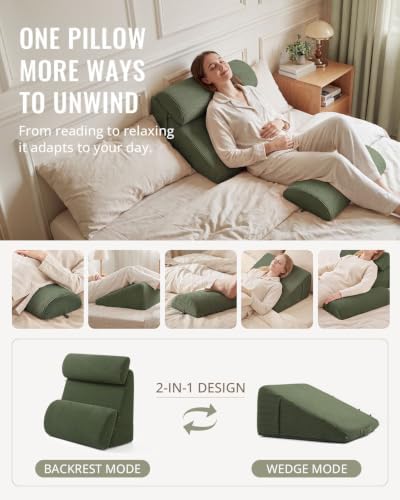 Blissful Diary Reading Pillow with Adjustable Neck & Lumbar Support, 19" - Image 4