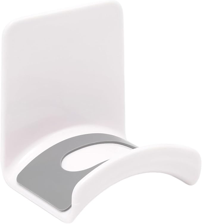White Headphone Stand Hanger, Table Wall Mount Headset Holder Hook by Adyoney