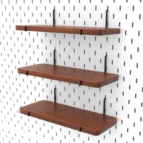 3 Pack Wooden Pegboard Shelves ONLY for IKEA Skadis by BFPeaky