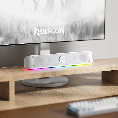 Redragon GS560 RGB Desktop Soundbar, Dynamic Lighting Bar with Audio Sync - Image 7