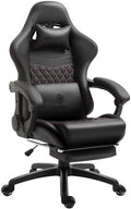 Dowinx Gaming Chair Big and Tall, Ergonomic PC Gaming Chair with Footrest & Massage, Racing Style Reclining Computer Chair for Adults, 400LBS Capacity - Heavy Duty Gamer Chair (Black) by Dowinx