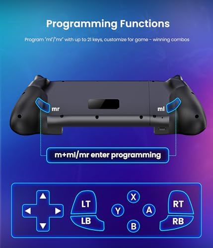 LIFUFUTEE Switch 2 Controller for Nintendo Switch 2/1/OLED, iPhone & Android, RGB Wireless Handheld Gaming Controller with Hall Effect Joysticks No Drift, Macro Programmable & Turbo, Works with Xbox Cloud & Steam Link - Image 5