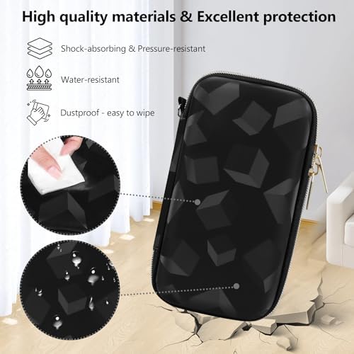 Supmay Carrying Case Compatible with WELLST·G Handheld Game for Kids -Preloaded 220 Retro Video Games, Portable Gaming Player Storage Holder Travel Bag with Mesh Pocket for USB Cable, Black - Image 4