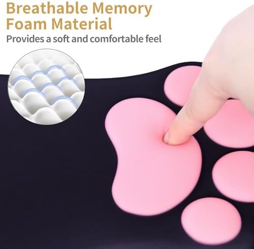 L-SPOUTTO Ergonomic Mouse Pad with Wrist Rest,Black Mouse Pad Wrist Support - Image 3