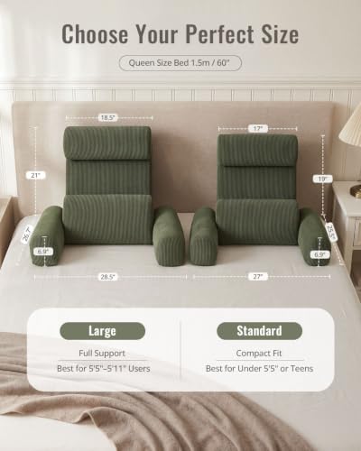 Blissful Diary Reading Pillow with Adjustable Neck & Lumbar Support, 19" - Image 2