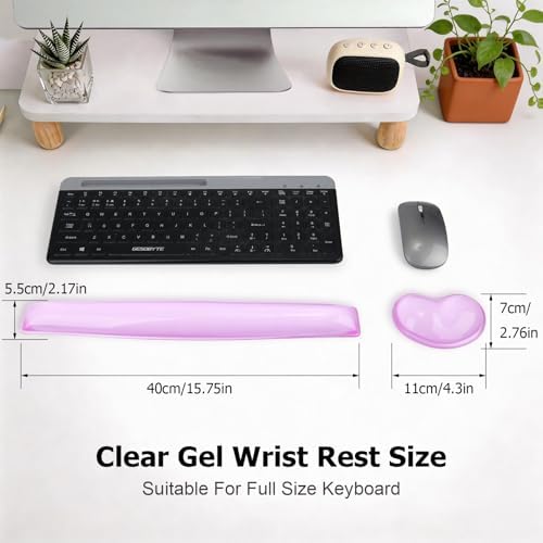 Gel Keyboard & Mouse Wrist Rest Set - Keyboard Wrist Rest Pad & Mouse Support for Office Gaming Pad Computer Laptop Ergonomic Comfortable Pain Relief- Pad Set - Image 6
