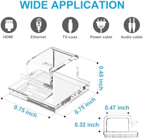 120 PCS Cable Clips Clear, Upgraded Adhesive Cord Clips for Wires on Wall, Christmas Light Clips Wire Clips for Cable Management Cord Organizer, USB, Phone Charger, Cat 6, Car Dash Cam - Image 3