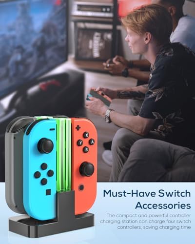 Switch Controller Charger for Joy Cons & Dock Station for Nintendo Switch - Image 7