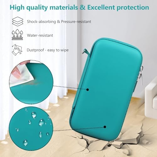 Supmay Carrying Case Compatible with WELLST·G/ for GuaiyeyeAP Handheld Game for Kids -Preloaded 220 Retro Video Games, Portable Gaming Player Storage Holder Travel Bag with Mesh Pocket, Green - Image 5