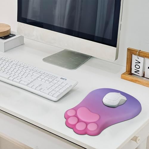 L-SPOUTTO Ergonomic Mouse Pad with Wrist Rest,Pink Mouse Pad Wrist Support - Image 6