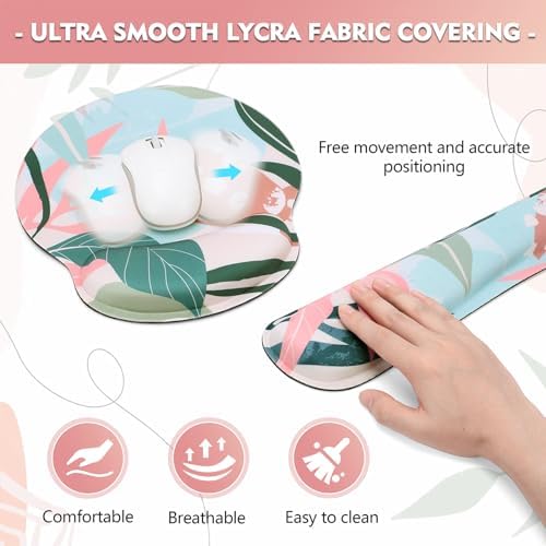 Mouse Pad and Keyboard Wrist Rest - Colorful Wrist Rest for Computer, Ergonomic Mouse Pad & Keyboard Pad, Memory Foam Wrist Support for Comfy Typing - Image 4
