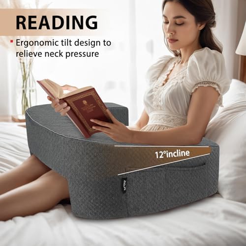 Lap Desk Pillow with Arm Rest, Gaming Pillow for Bed, Laptop Desk for Couch, Comfortable for Reading, Working, and Crocheting - Image 3