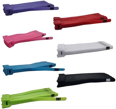 CableLock Cable Ties - 50 Pack - 8 Inch Reusable Cord Organizers - Clean Cable Management for Gaming and Home Office (Pink) - Image 5