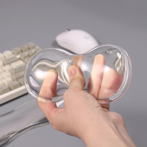 Clear Gel Wrist Rest for Mouse, White Mouse Wrist Rest | Relax Your Wrist,Comfort & Support for Typing and Gaming - Image 4