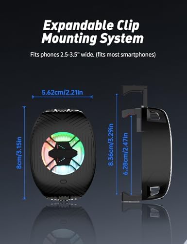 Phone Cooler for Gaming, Mobile Cell Phone Cooling Fan Radiator for iPhone Android Smartphone Live Streaming - Image 3