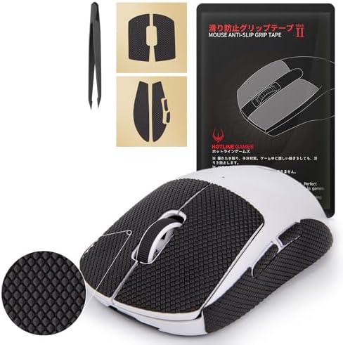 HOTLINEGAMES New 2.0 Mouse Anti Slip Grip Tape Compatible with Logitech G Pro X2 Superstrike Lightspeed, G Pro X Superlight 2 / Superlight, Gaming Mice Skins, Sweat Resistant, Professional Upgrade by HOTLINEGAMES