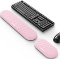 Ergonomic Wrist Rest, Full-Size Keyboard & Mouse Wrist Support Pad, Pink | Slow Rebound, Soft Memory Foam, Computer Keyboard & Mouse Palm Rest, Pain Relief, Comfort for Office, Gaming, Study, Typing by TopmadeProduct-Ordernow