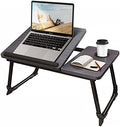 CloudTrip Laptop Desk for Bed or Couch, Lap Desk, Woking in Bed Desk, Home Office Desks, Breakfast Tray, Desk with Cup Holder, Watching Movies in Bed, Laptop Stand for Bed, Fordable Legs Desk (Black) by CloudTrip