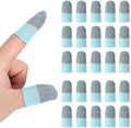 PATIKIL Controller Finger Thumb Sleeve, 40 Pack Mobile Gaming Finger Sleeve Silver Fiber Tip Gloves Anti-Sweat Breathable for Game Phone Touchscreen Devices, Blue by PATIKIL