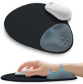 Palm-Rest and Wrist-Hugging Mouse Pad Wrist Rest, Ergonomic Wrist Support with Curve Fitting Cushioned Memory Foam for Carpal Tunnel Pain Relief, 9.9 x 8.3 Inch, Slate Gray by Unknown