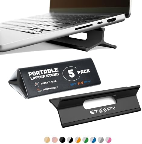 Steepy Portable Laptop Stand for Desk Adjustable Height, 13-17 Inch Devices by Steepy